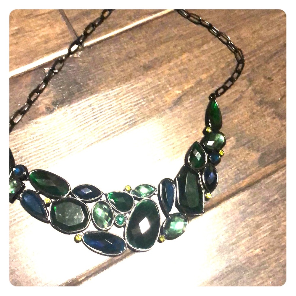 Black, green and blue necklace